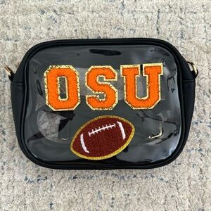 Clear crossbody stadium bag